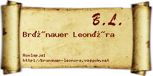Brünauer Leonóra névjegykártya